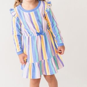 Ruffle Butts Terry Knit Flutter Sweatshirt Dress